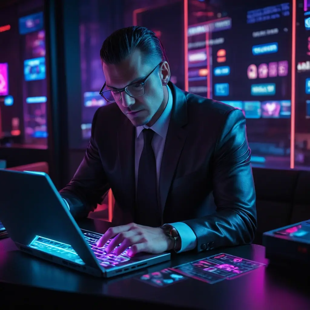 Modern online casino dashboard showing analytics, game selection, and revenue tracking interface